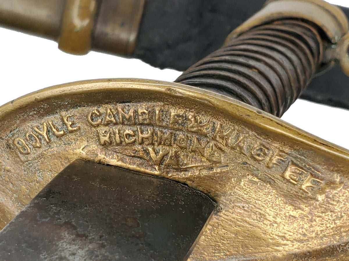 BOYLE, GAMBLE & MACFEE FOOT OFFICERS SWORD AND SCABBARD 1st Alabama