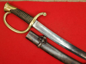 AMES M1840 TYPE I ARTILLERY SWORD AND SCABBARD 1854 DATE