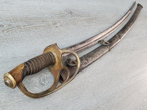 AMES M1860 CAVALRY SWORD AND SCABBARD WITH 1861 DATE