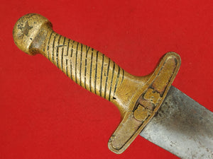 CONFEDERATE BRASS HANDLE SHORT ARTILLERY SWORD