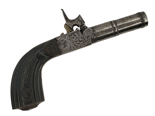 EUROPEAN SINGLE SHOT FOLDING TRIGGER .48 CAL PERCUSSION PISTOL