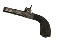 EUROPEAN SINGLE SHOT FOLDING TRIGGER .48 CAL PERCUSSION PISTOL