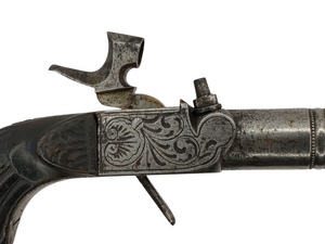 EUROPEAN SINGLE SHOT FOLDING TRIGGER .48 CAL PERCUSSION PISTOL