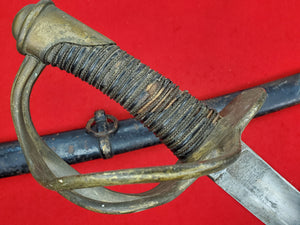 CLEMEN & JUNG M1840 "OLD WRISTBREAKER" CAVALRY SWORD AND SCABBARD