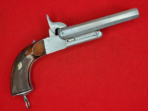 BELGIAN .60 CAL DOUBLE BARREL FOLDING TRIGGER PINFIRE PISTOL
