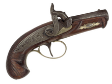 DERINGE MARKED .41 CAL PERCUSSION DERRINGER STYLE SINGLE SHOT PISTOL