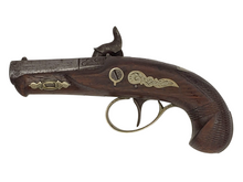 DERINGE MARKED .41 CAL PERCUSSION DERRINGER STYLE SINGLE SHOT PISTOL
