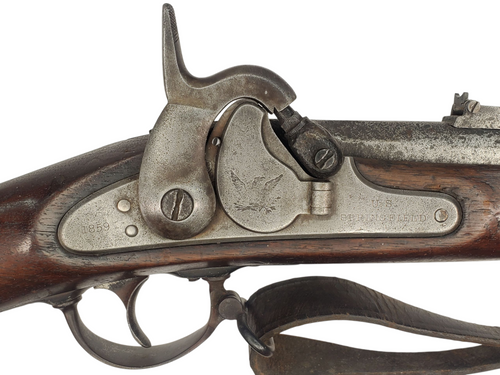 SPRINGFIELD M1855 PERCUSSION RIFLE MUSKET WITH 1859 DATE