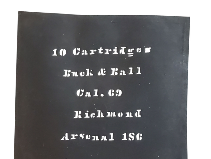 RICHMOND ARSENAL .69 CAL PAPER CARTRIDGE PACKAGE STENCIL