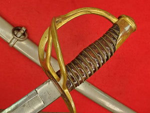 C ROBY M1860 CAVALRY SWORD AND SCABBARD 1865