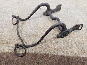EXCAVATED M1859 FEDERAL HORSE BIT WITH U.S. BOSSES
