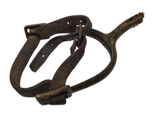 M1859 FEDERAL "GUTTER BACK" CAVALRY SPUR WITH ROWEL AND ORIGINAL LEATHER STRAP