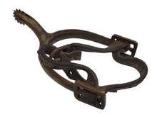 M1859 FEDERAL "GUTTER BACK" CAVALRY SPUR WITH ROWEL AND ORIGINAL LEATHER STRAP