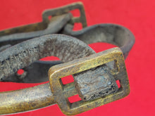 M1859 FEDERAL "GUTTER BACK" CAVALRY SPUR WITH ROWEL AND ORIGINAL LEATHER STRAP