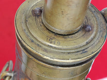 PRE CIVIL WAR "BATTY" BRASS PEACE POWDER FLASK WITH 1849 DATE