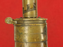 PRE CIVIL WAR "BATTY" BRASS PEACE POWDER FLASK WITH 1849 DATE