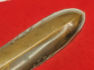 PRE CIVIL WAR "BATTY" BRASS PEACE POWDER FLASK WITH 1849 DATE