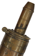 PRE CIVIL WAR "BATTY" BRASS PEACE POWDER FLASK WITH 1849 DATE
