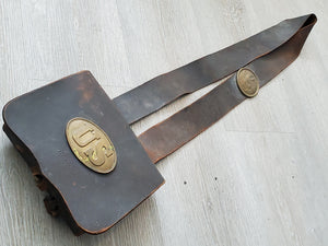 1861 PATTERN WATERTOWN ARSENAL CARTRIDGE BOX WITH SLING 1863 DATE