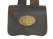 1861 PATTERN WATERTOWN ARSENAL CARTRIDGE BOX WITH SLING 1863 DATE