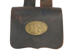 1861 PATTERN WATERTOWN ARSENAL CARTRIDGE BOX WITH SLING 1863 DATE