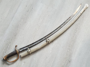 AMES M1840 MOUNTED ARTILLERY SWORD AND SCABBARD 1864