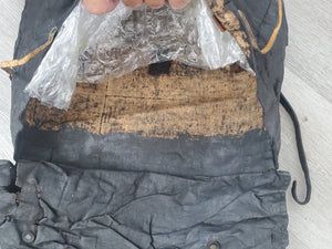 CIVIL WAR DOUBLE BAGGED TARRED CANVAS KNAPSACK THAT BELONGED TO SIDNEY E. COLBURN OF THE 16TH MASSACHUSSETTS BATTALION