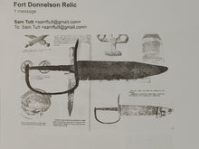 EXCAVATED CONFEDERATE D-GUARD BOWIE KNIFE RECOVERED FROM FT. DONELSON AND PUBLISHED IN "CIVIL WAR RELICS OF THE WESTERN CAMPAIGN"