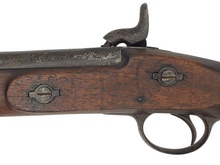 CONFEDERATE SINCLAIR, HAMILTON & CO. MARKED P-1853 2 BAND ENFIELD PERCUSSION RIFLE.