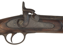 CONFEDERATE SINCLAIR, HAMILTON & CO. MARKED P-1853 2 BAND ENFIELD PERCUSSION RIFLE.