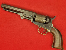 COLT M1849 .31 CAL PERCUSSION POCKET REVOLVER SN# 15921 (1850) AND POWDER FLASK