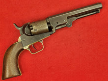 COLT M1849 .31 CAL PERCUSSION POCKET REVOLVER SN# 15921 (1850) AND POWDER FLASK