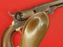 COLT M1849 .31 CAL PERCUSSION POCKET REVOLVER SN# 15921 (1850) AND POWDER FLASK