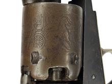 COLT M1849 .31 CAL PERCUSSION POCKET REVOLVER SN# 15921 (1850) AND POWDER FLASK