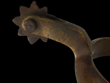 CONFEDERATE BRASS CAVALRY SPUR WITH LEATHER STRAP CS-18 VARIANT