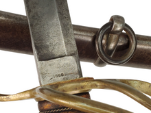 AMES M1860 CAVALRY SWORD AND SCABBARD WITH 1860 PRODUCTION DATE