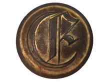 CONFEDERATE ENGINEER'S BUTTON RECOVERED FROM BATTLE OF GRAND ECORE IN LOUISIANA. (W. DOWLER SUPERIOR QUALITY BACKMARK)