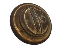 CONFEDERATE ENGINEER'S BUTTON RECOVERED FROM BATTLE OF GRAND ECORE IN LOUISIANA. (W. DOWLER SUPERIOR QUALITY BACKMARK)