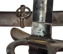 AMES M1860 CAVALRY SWORD AND SCABBARD 1860 DATE