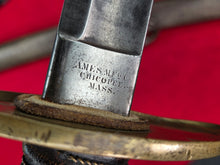 AMES M1860 CAVALRY SWORD AND SCABBARD WITH 1859 DATE