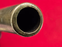 BRITISH .52 CAL FLINTLOCK SCREW ON BRASS BARREL SINGLE SHOT PISTOL
