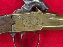 BRASS FRAME AND BARREL SINGLE SHOT PERCUSSION BOOT PISTOLS