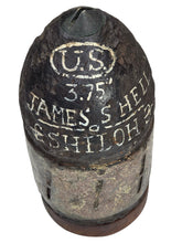 EXCAVATED JAMES ARTILLERY SHELL WITH FULL LEAD SABOT RECOVERED FROM SHILOH