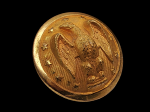 CONFEDERATE CS-5 NON-EXCAVATED STAFF OFFICERS COAT BUTTON