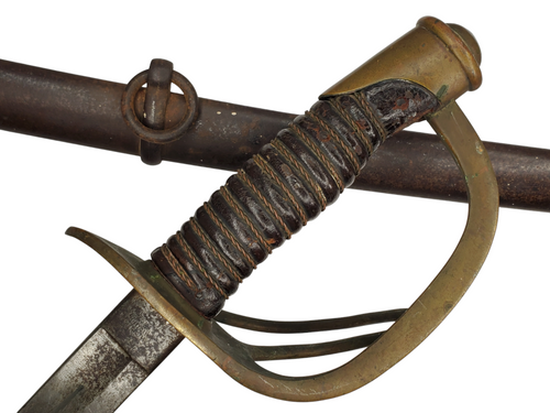 AMES M1860 CAVALRY SWORD AND SCABBARD 1864 DATE