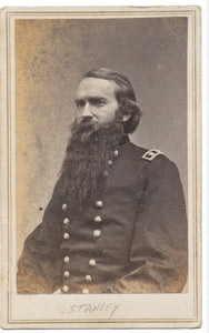 ORIGINAL CIVIL WAR GOLD BULLION EPAULETS AND PAINTED DOCUMENT TUBE OF MAJ GENERAL DAVID SLOANE STANLEY MEDAL OF HONOR RECIPIENT