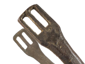 EXCAVATED CONFEDERATE LEECH & RIGDON PAIR OF OFFICERS SPUR