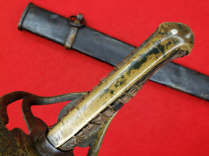 NASHVILLE PLOW WORKS CONFEDERATE CAVALRY OFFICERS SWORD AND SCABBARD