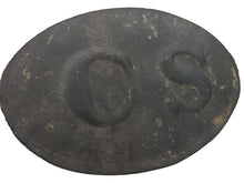 EXCAVATED CONFEDERATE "CS" EGG BUCKLE FROM WARTRACE, TN