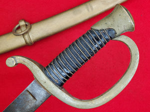 AMES M1840 MOUNTED ARTILLERY SWORD AND SCABBARD 1862 (VETERANS REUNION HALL)